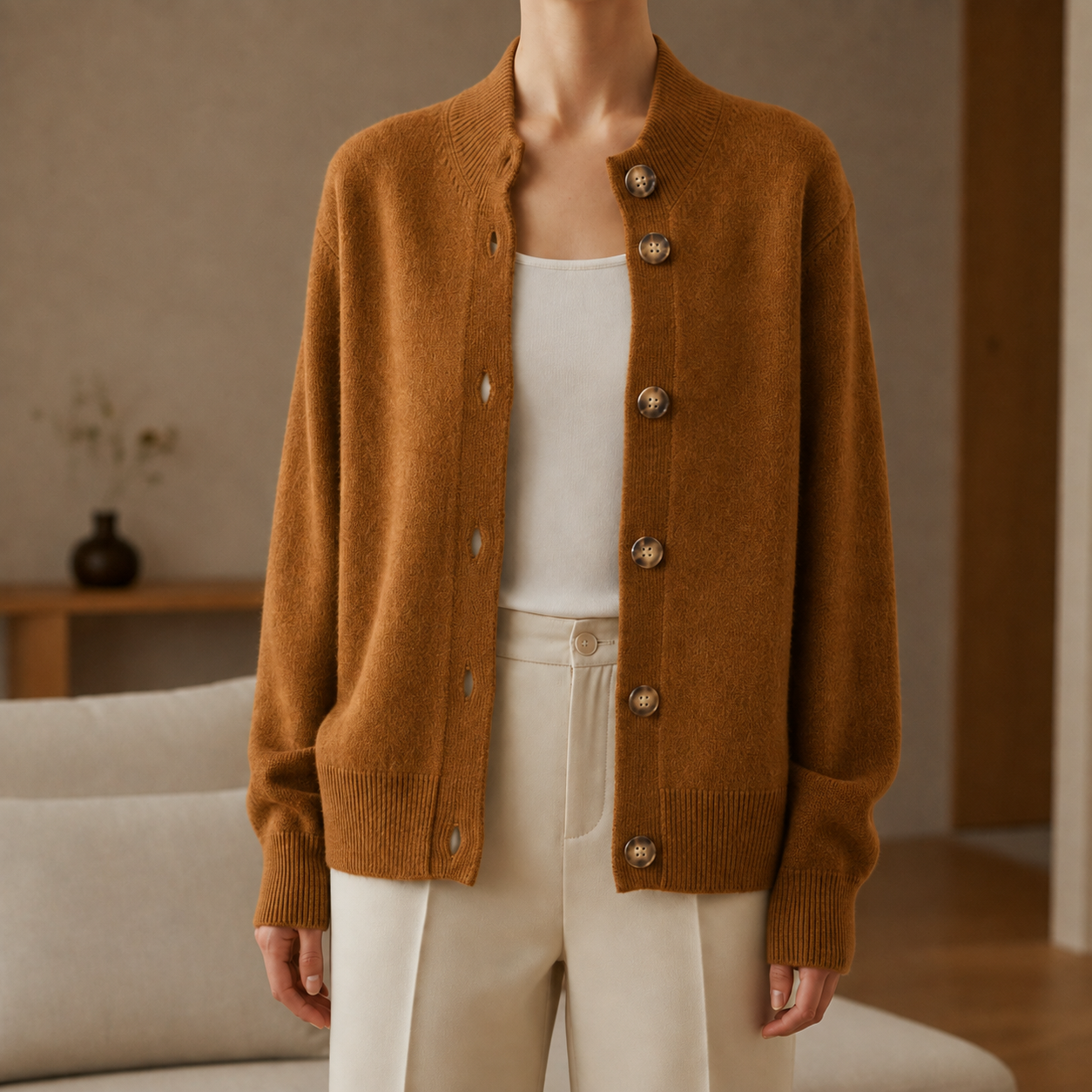 Louisa Button-Up Knit Cardigan