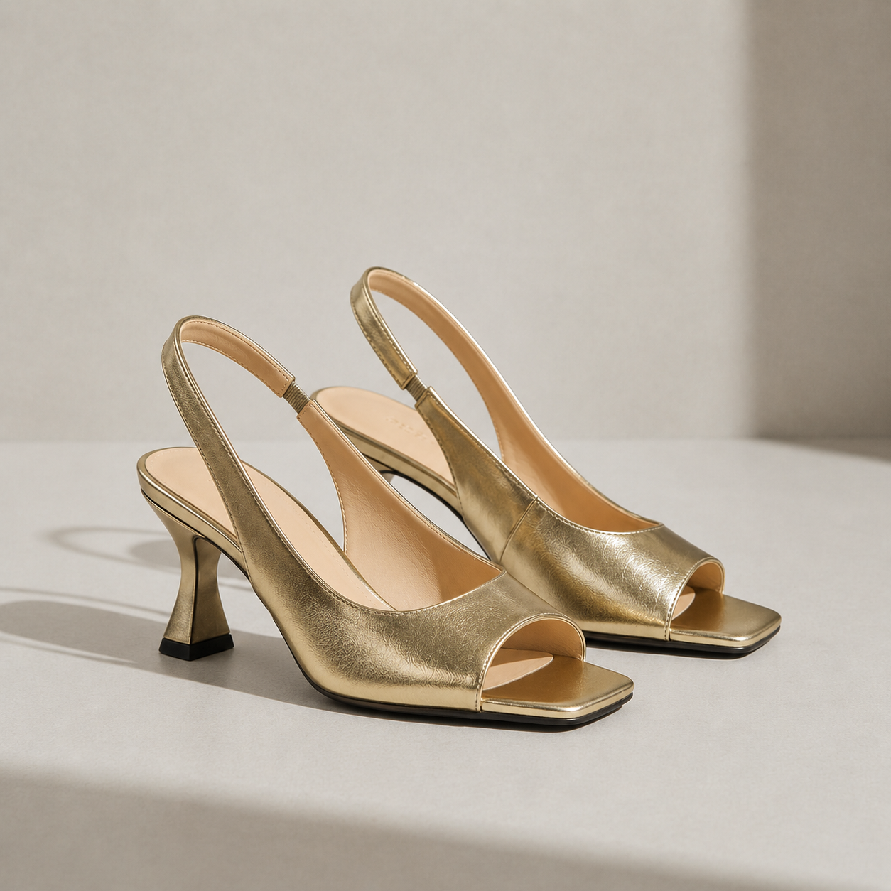 Bellagio Leather Slingback Heels