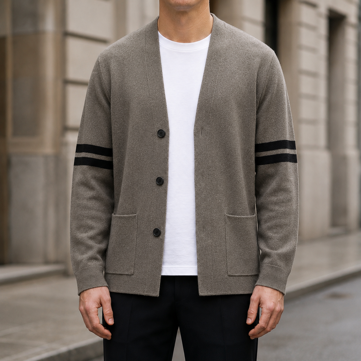 Monsanto Striped Knit Cardigan