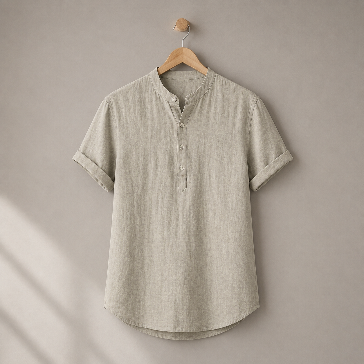 Trento Linen Henley Shirt