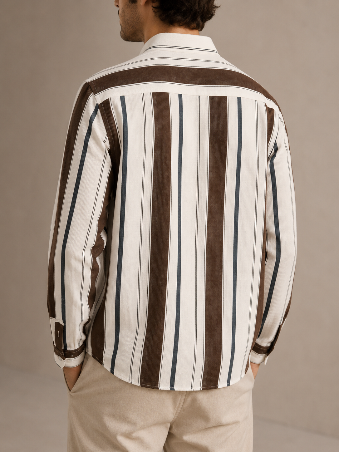 Hyeres Striped Waffle Dress Shirt
