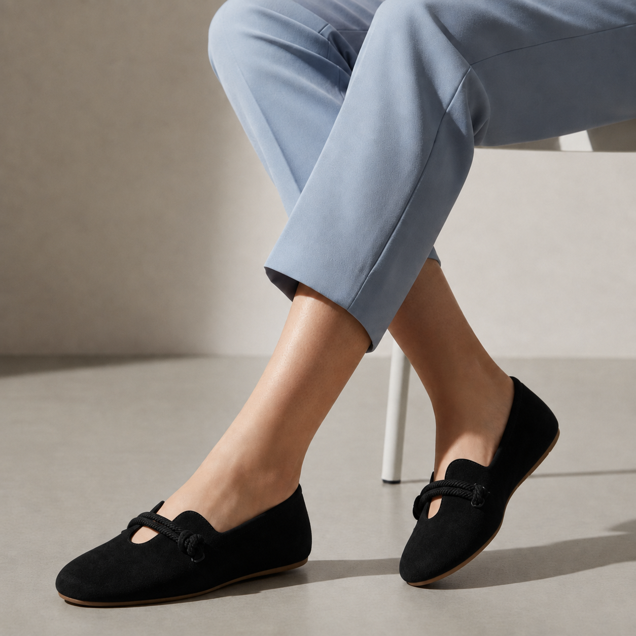 Cadiz Rope Strap Ballet Flats