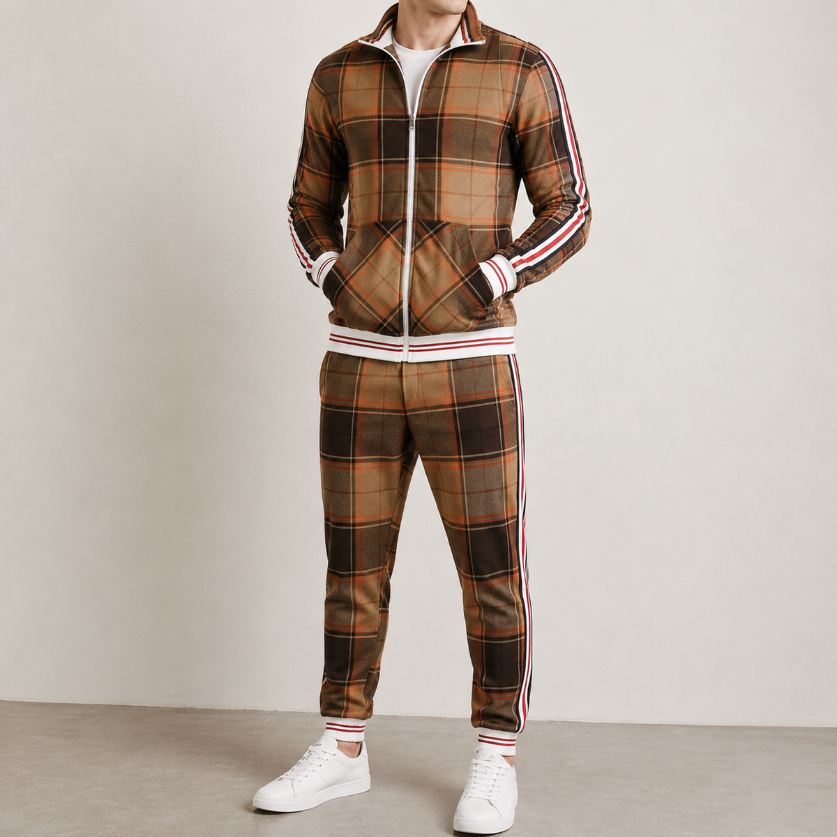 Taormina Plaid Jogger Tracksuit Set