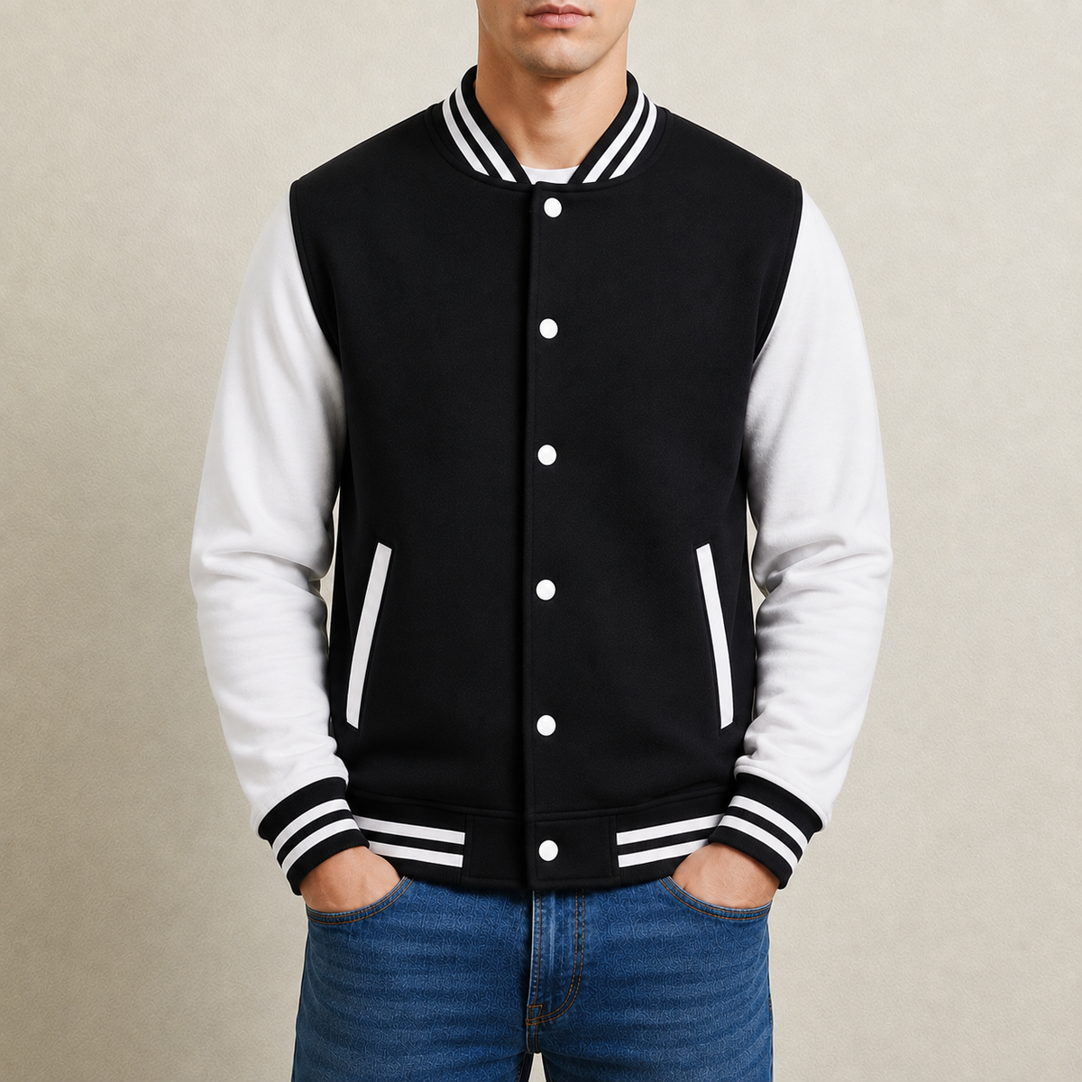 Calvero Contrast Varsity Jacket