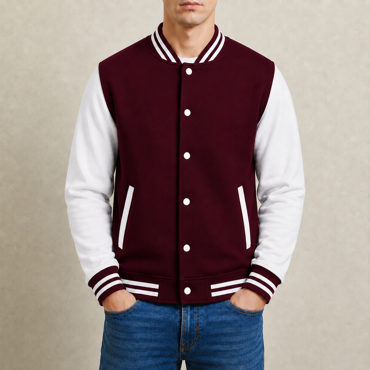 Calvero Contrast Varsity Jacket