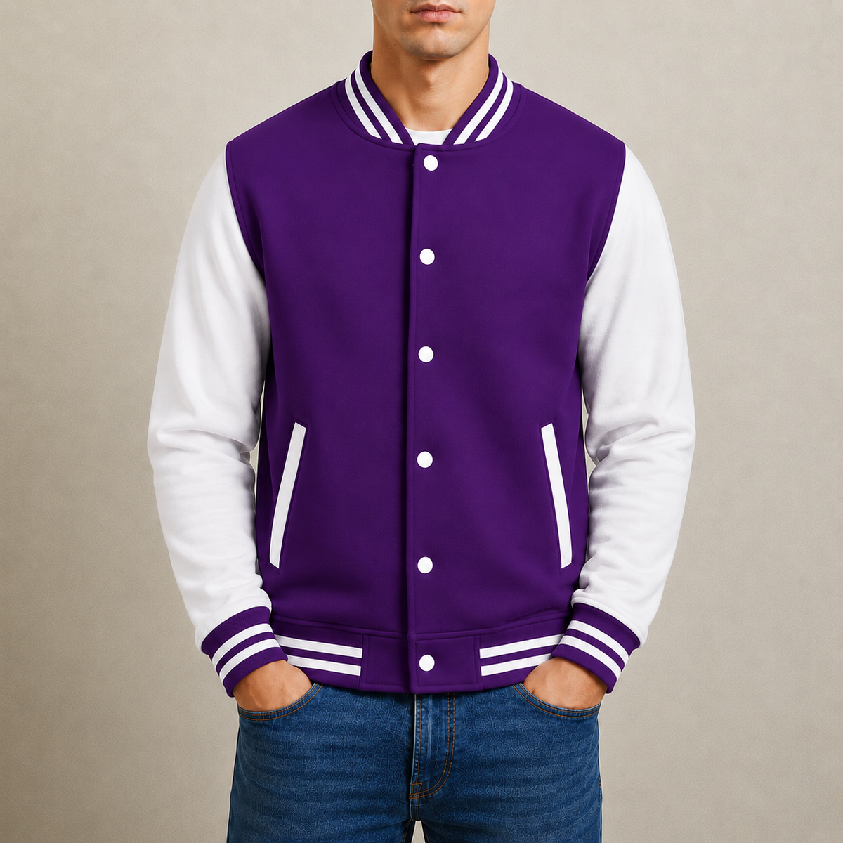 Calvero Contrast Varsity Jacket