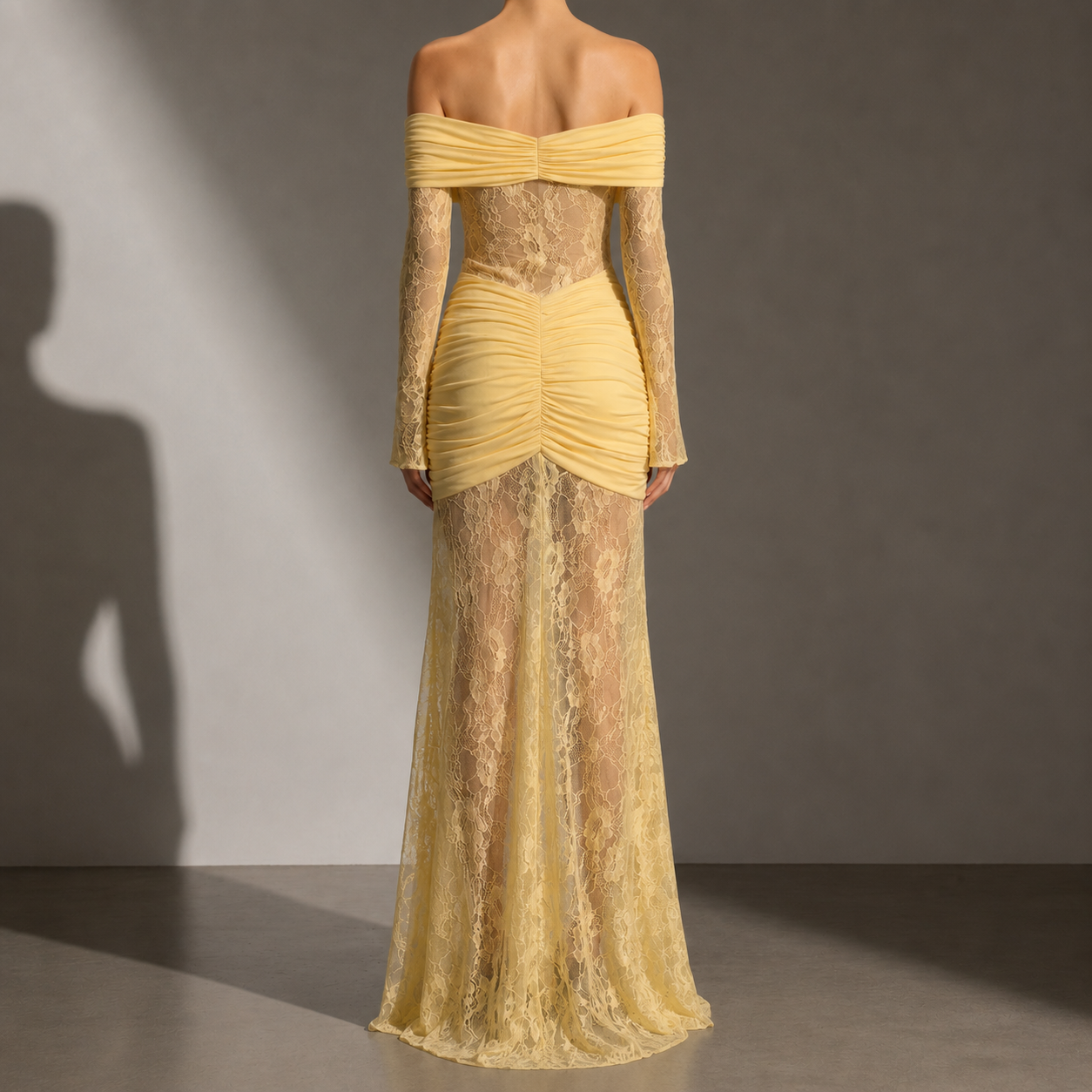 Nazare Lace Off-Shoulder Maxi Dress