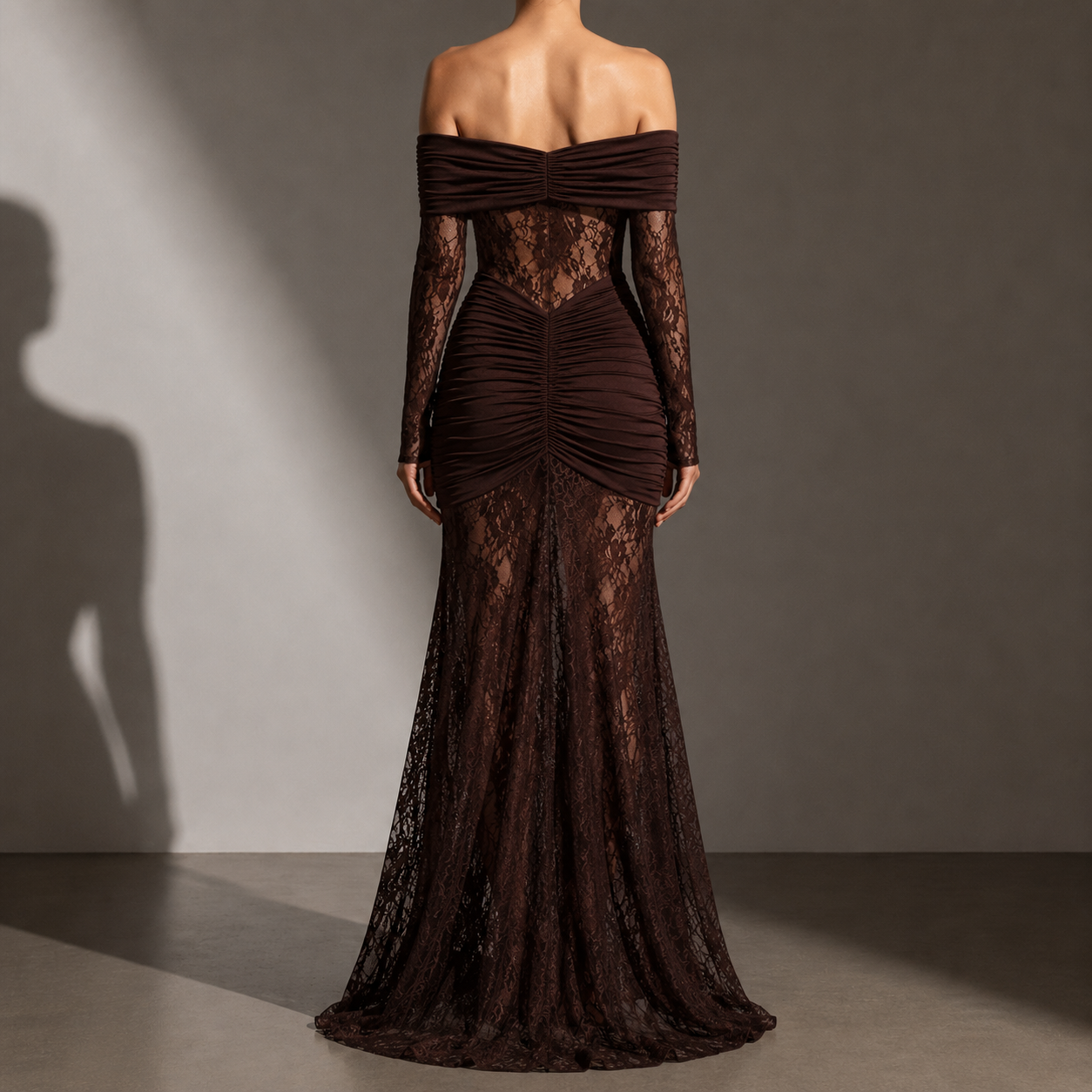 Nazare Lace Off-Shoulder Maxi Dress
