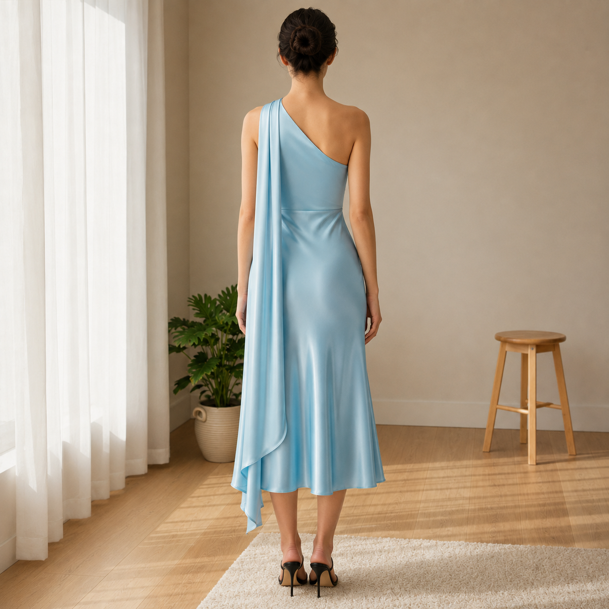 Orvieto Satin Mermaid Midi Dress