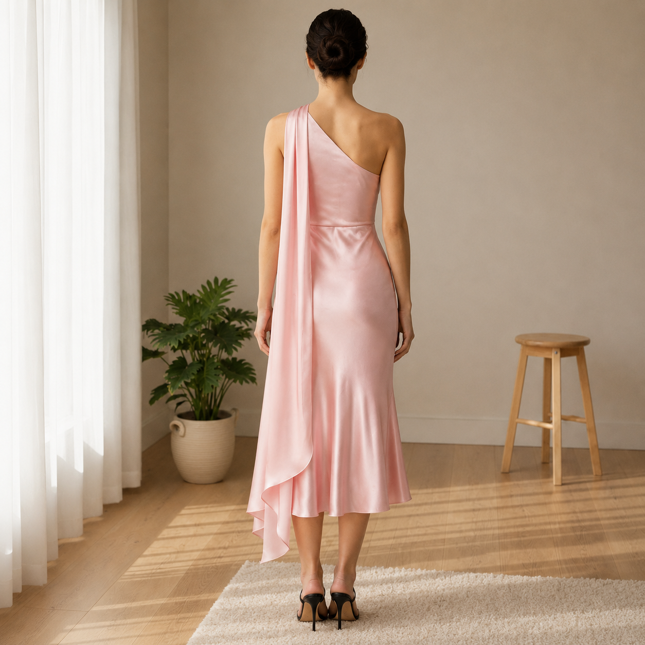 Orvieto Satin Mermaid Midi Dress
