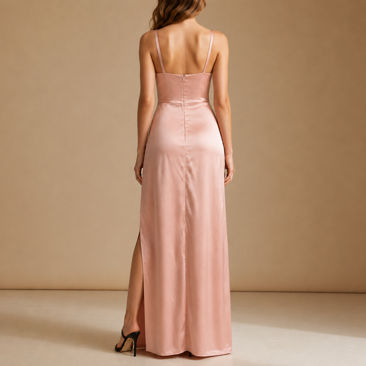 Skiathos Halter Cutout Slit Gown