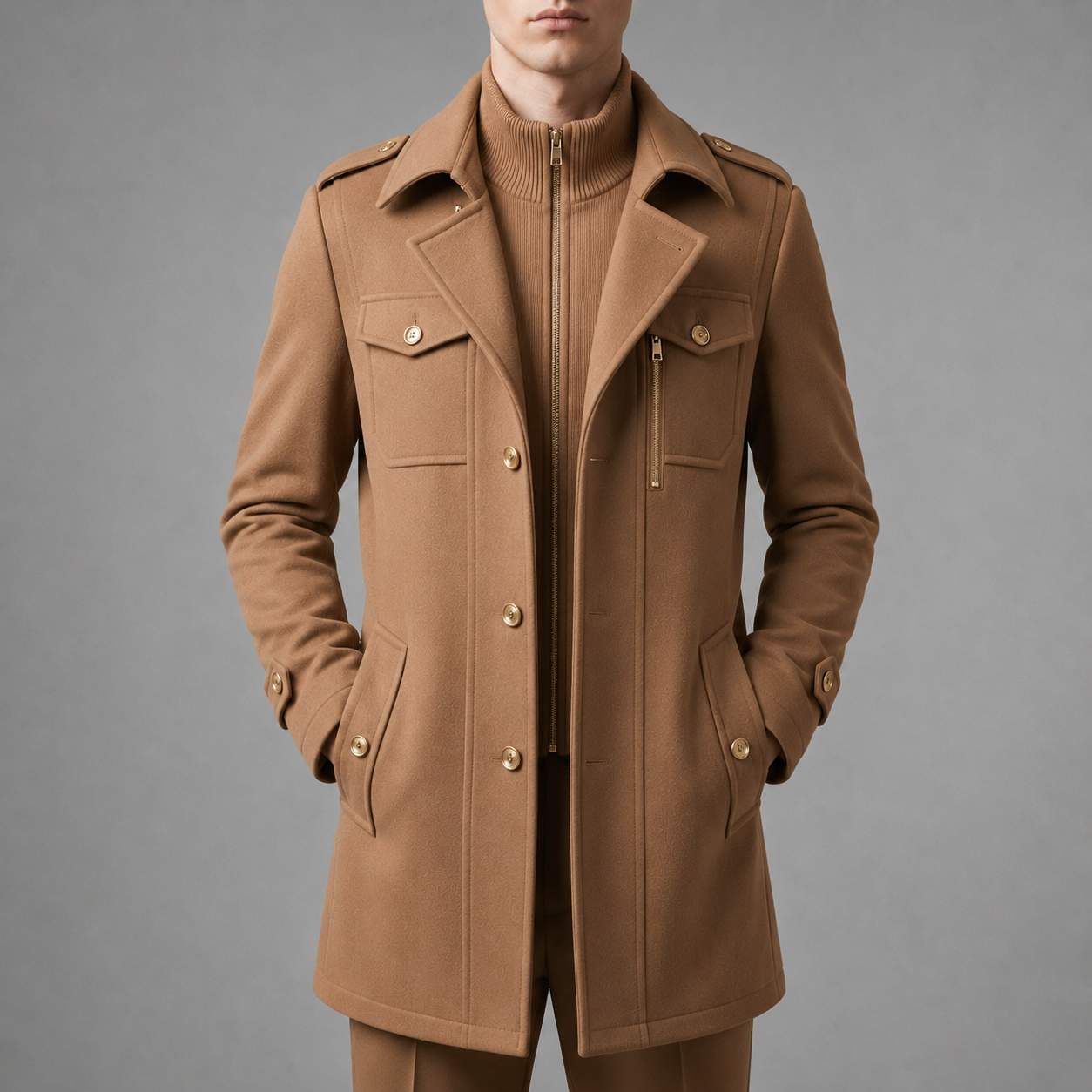 Tinos Wool Blend Overcoat