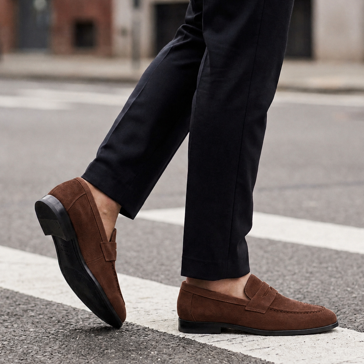 Mougins Suede Penny Loafers