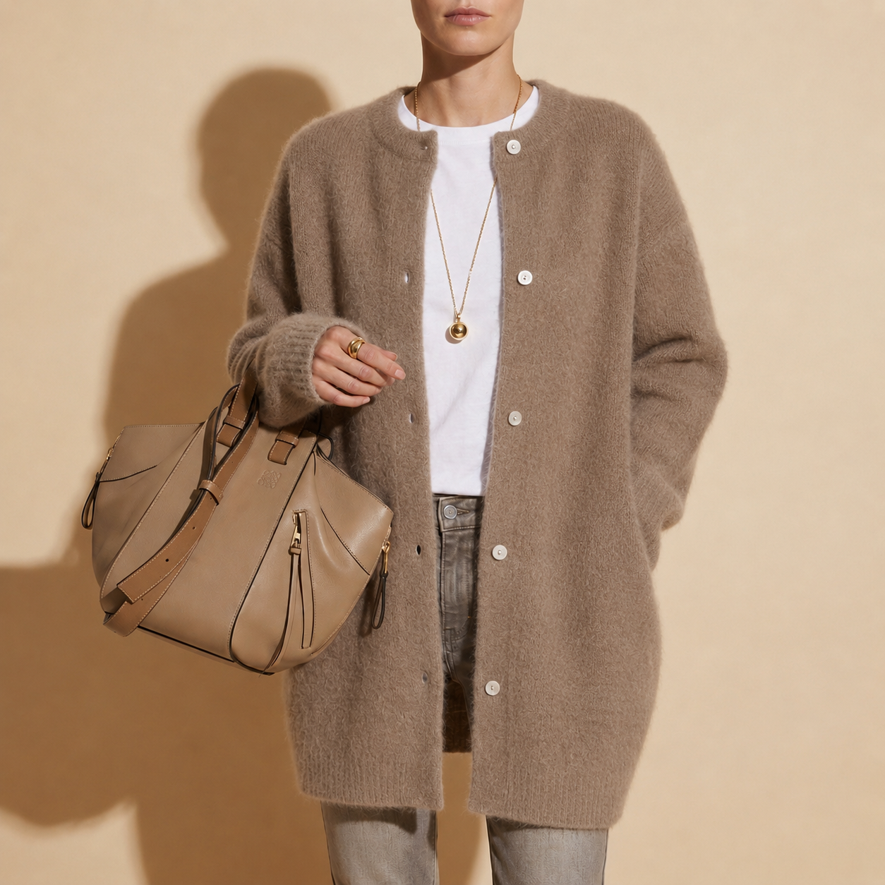 Larnaca Oversized Wool Cardigan