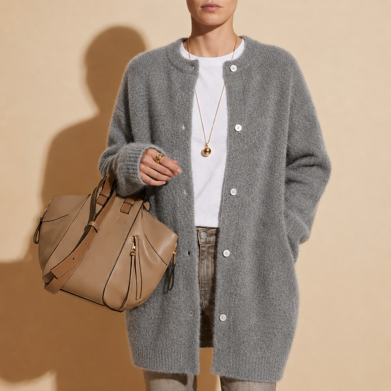 Larnaca Oversized Wool Cardigan