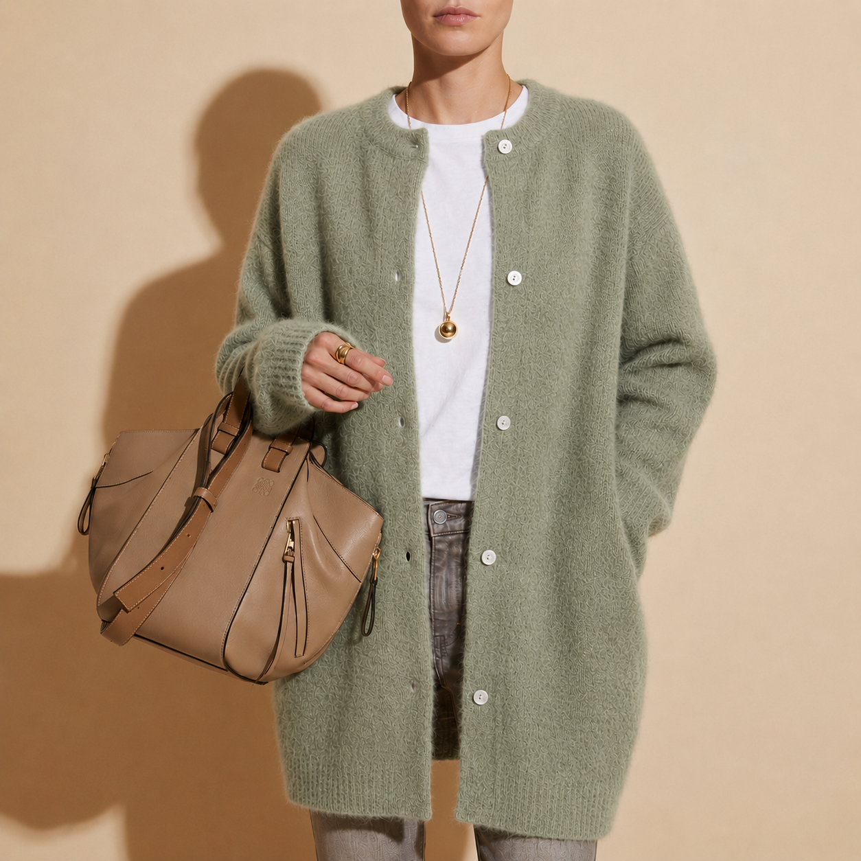 Larnaca Oversized Wool Cardigan