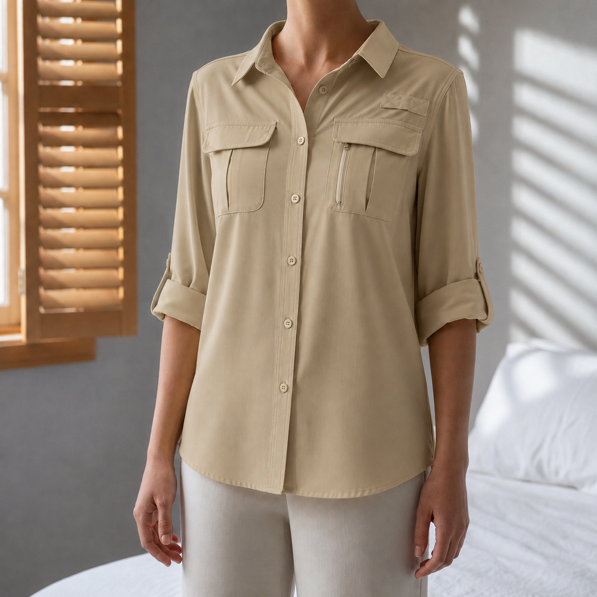 Frigiliana Roll-Sleeve Outdoor Shirt