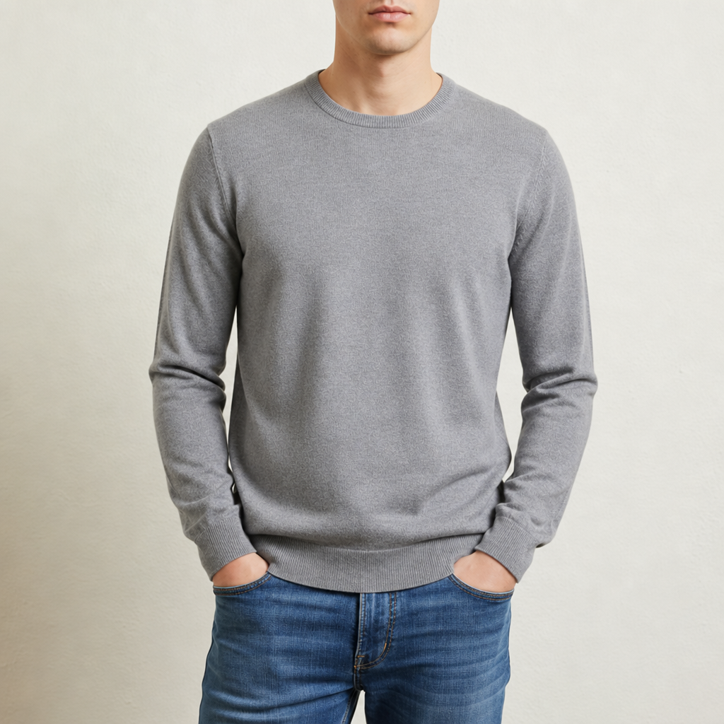 Beziers Cashmere Blend Sweater in Gray