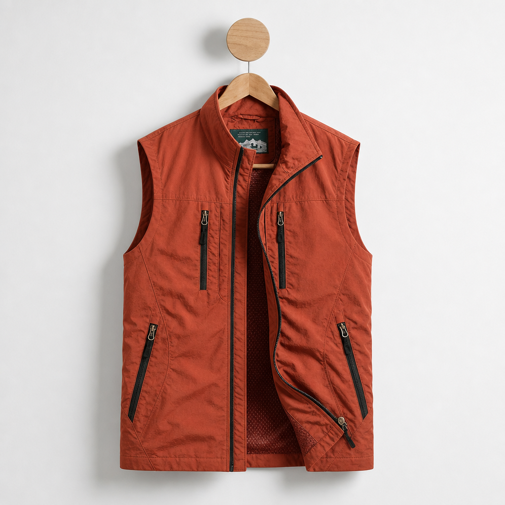 Comporta Multi-Pocket Utility Vest in Orange