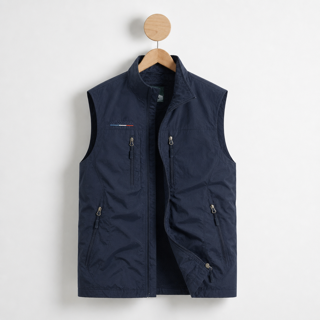 Comporta Multi-Pocket Utility Vest in Navy Blue