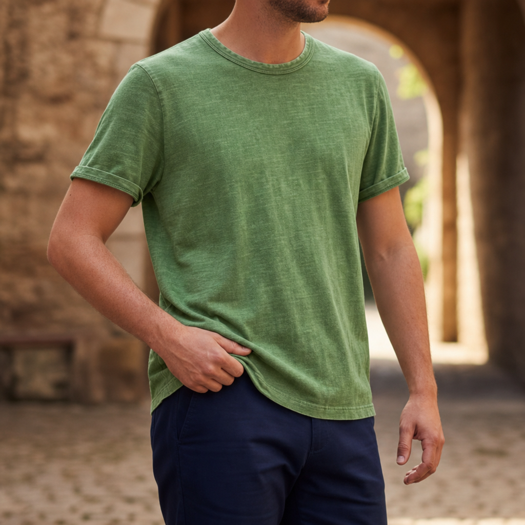 Jerez Vintage Wash T-Shirt in Green
