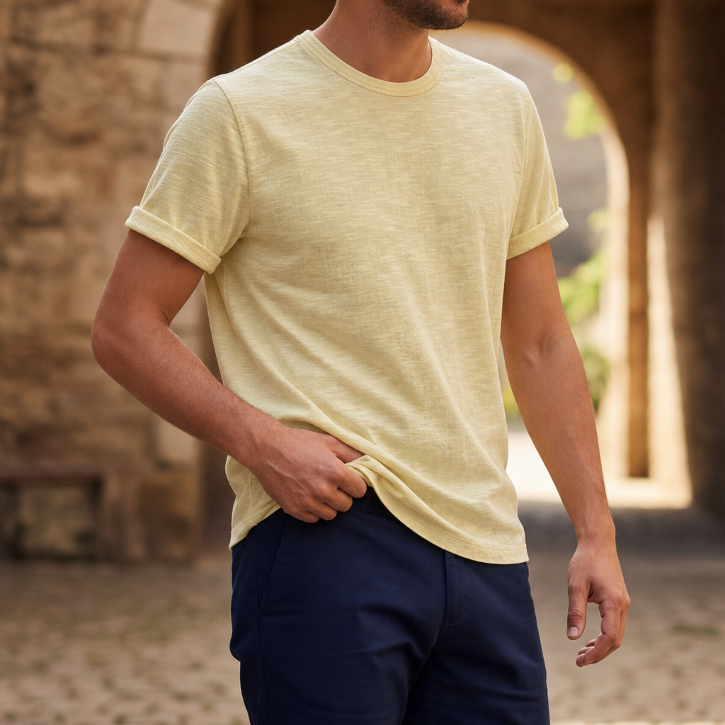 Jerez Vintage Wash T-Shirt in Khaki