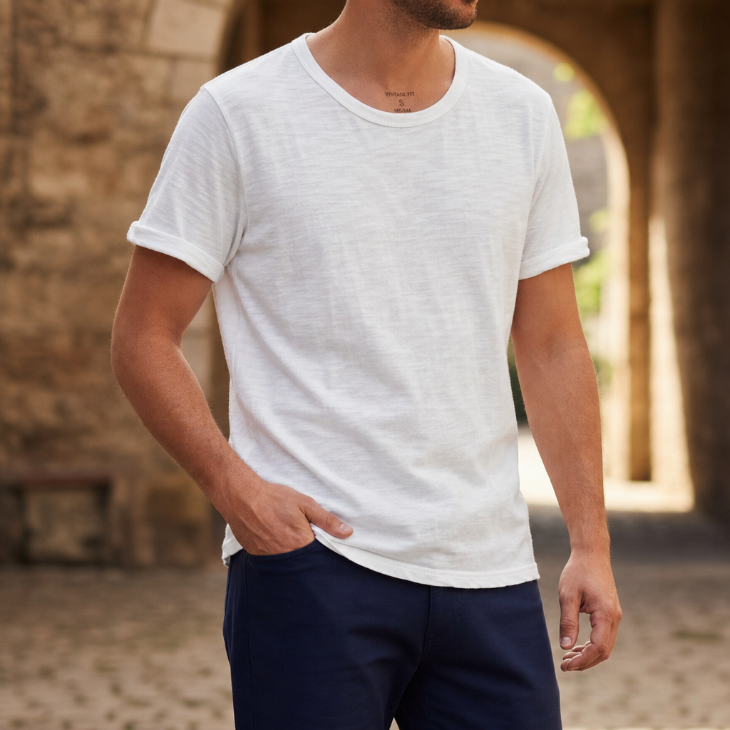 Jerez Vintage Wash T-Shirt in White