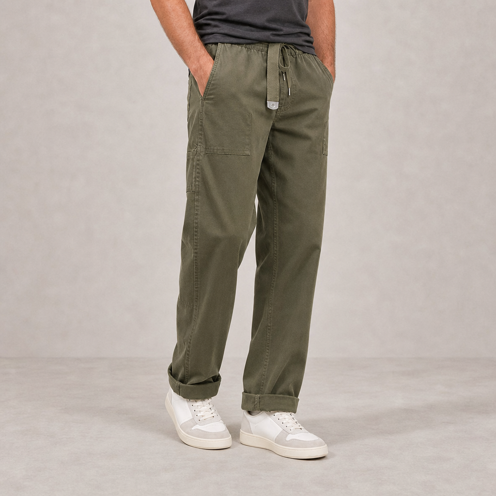 Portofino Utility Cargo Pants in Army Green