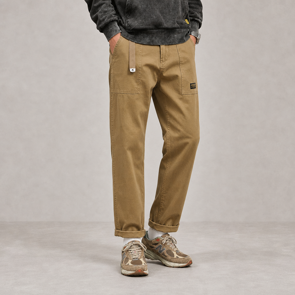 Portofino Utility Cargo Pants in Khaki